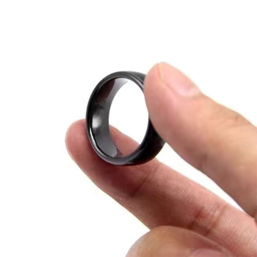 Anruhoo RFID Smart Chip Ring in Schwarz – Wiederbeschreibbarer Dual Frequency Ring T5577 + CUID für 125 kHz und 13,56 MHz ID IC Klonen für dich - Bild 4