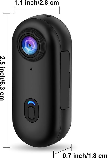 JETO FHD Action Mini-Kamera in Schwarz mit Lenkermontage und wasserdichtem Gehäuse für Fahrrad, Motorrad und Vlogging - Bild 1