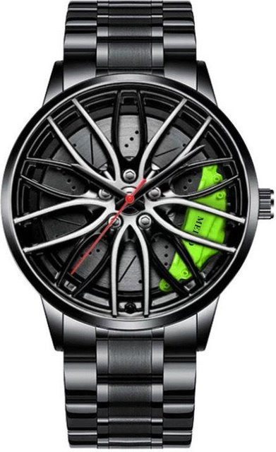 Armbanduhr Quarz, Edelstahl, Schwarz, Herren - Bild 1