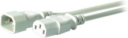 EFB Elektronik Strom Anschlusskabel mit IEC60320/C14 und IEC60320/C13 in Grau, Länge: 3 m - Bild 1