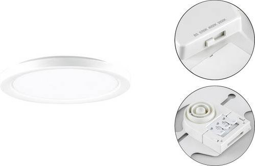 EVN AP33300125 LED-Deckenleuchte in Weiß mit transparentem Glas für Wohnzimmer, Flur und Home Office - Bild 1