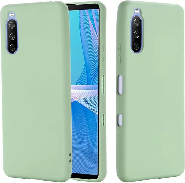 Flüssige Silikon-Vollschutzhülle für Sony Xperia 10 in Schwarz oder Grün - Bild 1