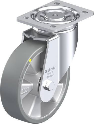 Blickle Lenkrolle LH-ALTH 180K-AS in Silber/Grau mit Schraubbefestigung, Rad-Durchmesser: 180 mm, Tragfähigkeit: 700 kg - Bild 1
