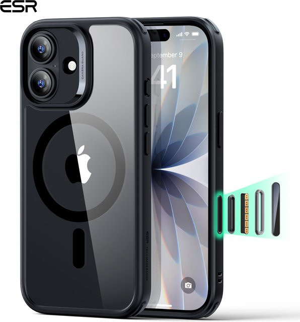 ESR Magnetische Handyhülle mit Kamerasteuerung für iPhone 17, 17 Pro und 17 Pro Max in Schwarz oder Weiß mit militärischem Schutzgrad - Bild 1