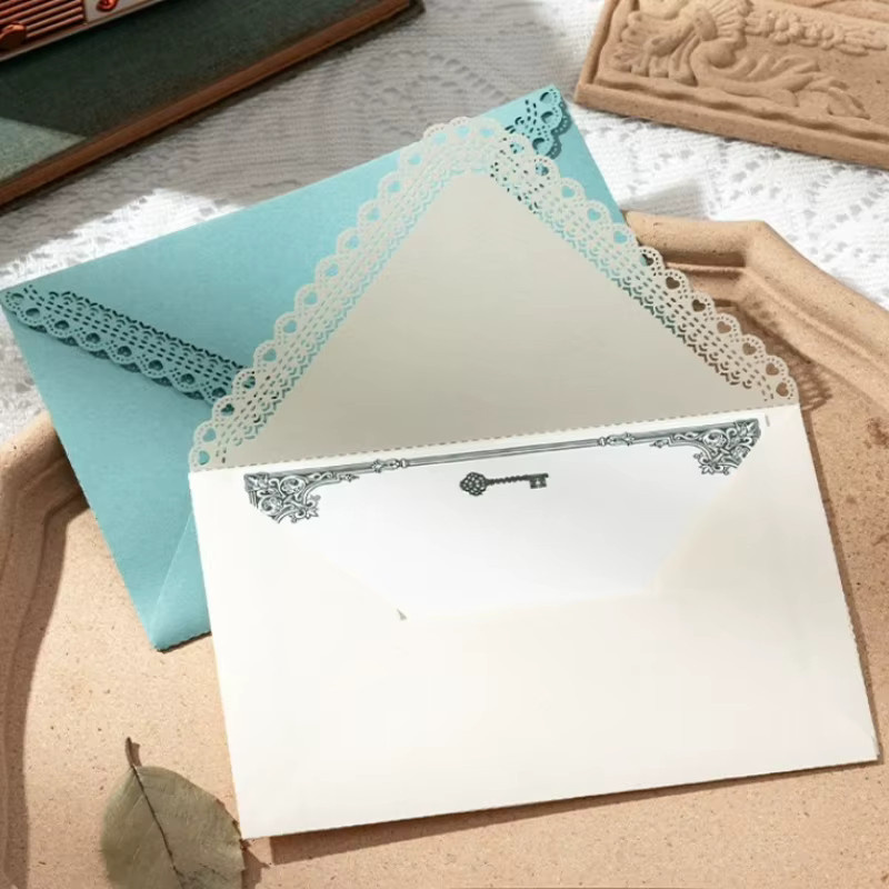 10 Stück selbstklebende Briefumschläge aus Papier in Beige für Hochzeitseinladungen und handgeschriebene Briefe - Bild 4