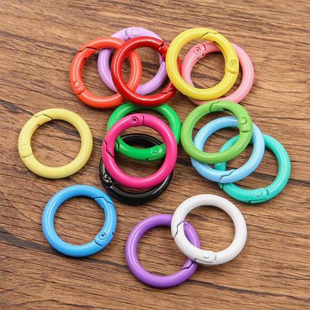 PULCHRITUDE Karabiner, Metall, O Ring, 15 Farben, 10 Stück - Bild 1