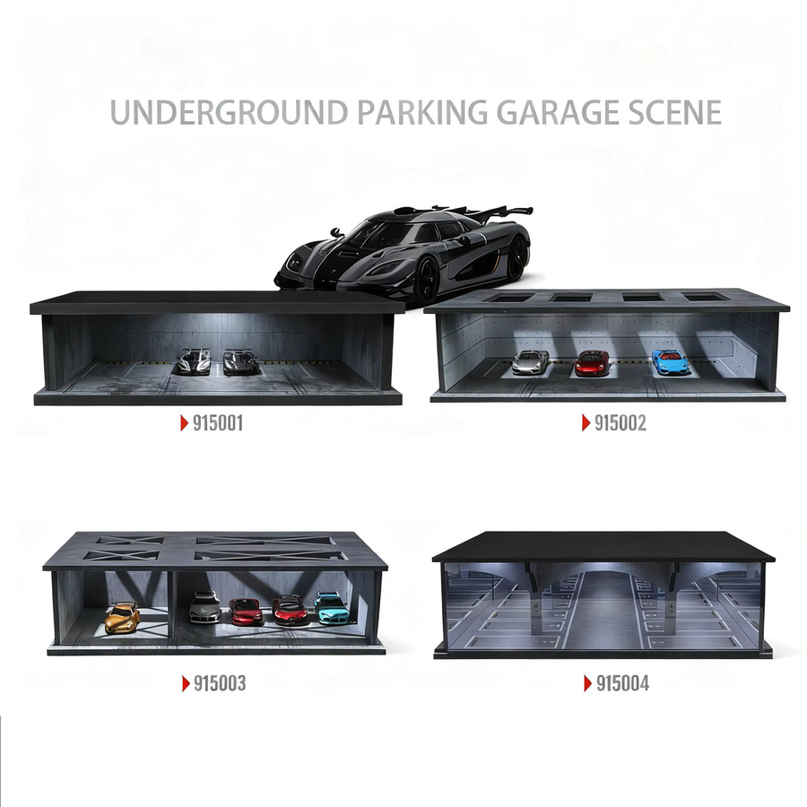 GSF Auto Garage Modelle, Modell Parkplatz Diorama, mit Lichtern - Bild 2