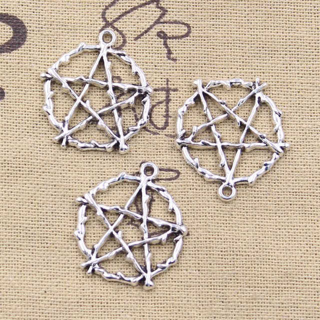 eunwol Anhänger Stern, Silber Farbe, 28x25mm, Unisex - Bild 1