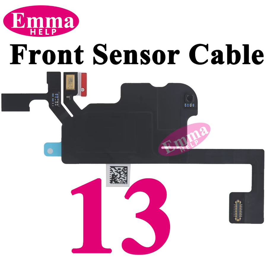 EmmaHelp Ersatzteil Flexkabel mit Ohrhörer, Lichtsensor und Näherungssensor inklusive Mikrofon für iPhone 13 14 Plus 15 16 Pro Max in Schwarz (ohne Lautsprecher) - Bild 3