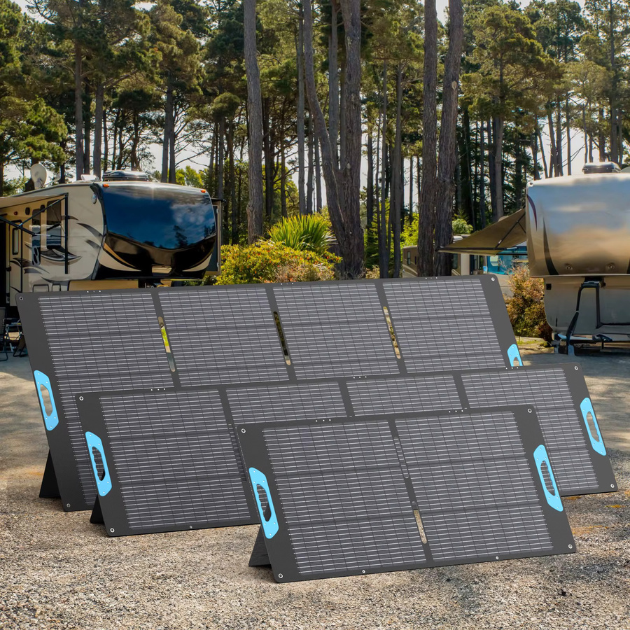 E-POWO Faltbares Solarpanel Tragbares Solarladegerät mit 23% Effizienz in Schwarz - Bild 2