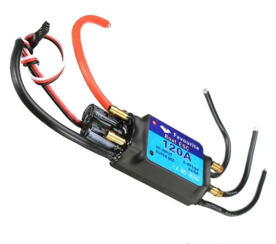 FVT 120A 2S-6S BEC 5V/5A Bürstenloser ESC Elektro Speed Controller für RC Boot - Bild 2