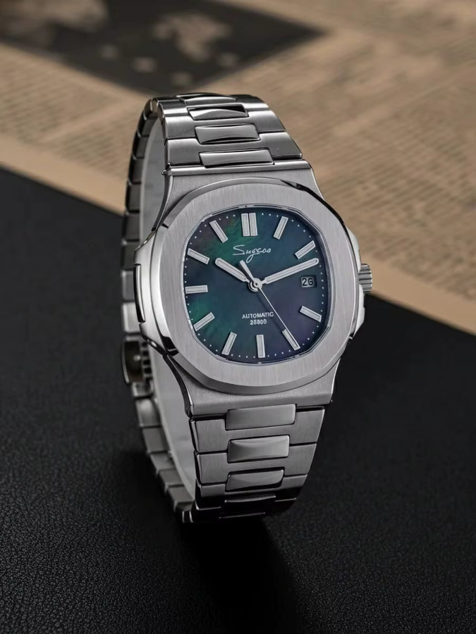 Sugess Armbanduhr Automatik, Edelstahl, Silber, Herren - Bild 7