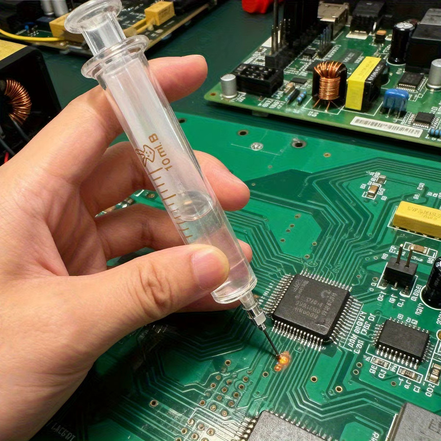 Metall-Flussmittelspritze mit Glasfass für die Mobiltelefon-Reparatur und BGA-Leiterplattenmontage, 5 ml und 10 ml, transparent - Bild 4