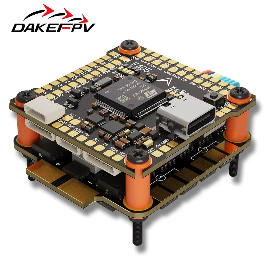 DAKEFPV F405 55A Stack FC und 4in1 ESC in Schwarz, B/T: 30,5 x 30,5 mm, ICM42688P BLS55A, kompatibel mit INav und Betaflight - Bild 2