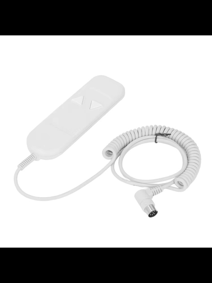VGEBY Handfernbedienung mit 2 Drucktasten und 8-poligem Stecker aus weißem ABS-Kunststoff für elektrische Liftsessel und Hebesysteme - Bild 2