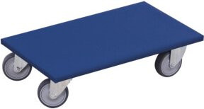 VARIOfit Möbelhund mit thermoplastischer Bereifung in Grau und Blau, B/T/H: 60,0 x 35,0 x 14,5 cm - Bild 1