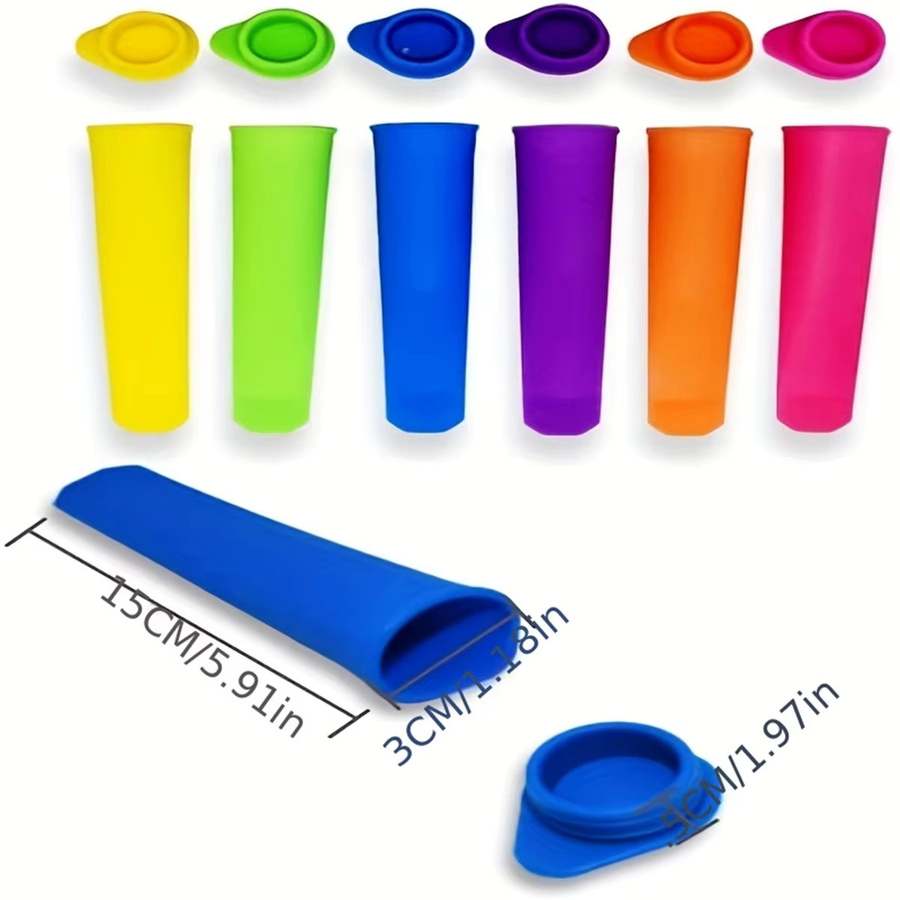Seavidar 6er Set Silikon Eisform für Lolly Popsicles und Eis am Stiel in Mehrfarbig - Bild 5