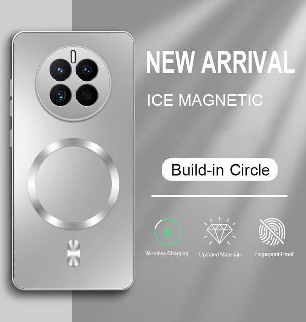 AG Magnetische Silikonhülle für Huawei Mate 80 Pro Max 70 Air 60 50 40 30 Pro, Stoßfeste Schutzhülle mit hartem PC-Kern, Schwarz - Bild 1
