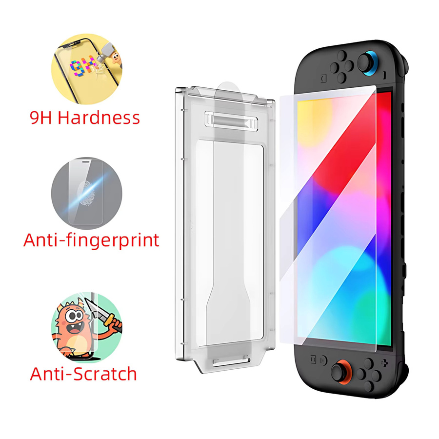 ipega PG-SW2117 HD Clear Tempered Glass Displayschutz-Kit für Nintendo Switch 2, transparent, inklusive Installationswerkzeugen - Bild 2