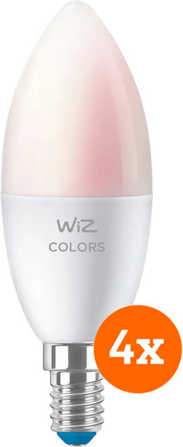 WiZ Smart-Kerzenlampe 4er-Pack E14 in Weiß und Farbe mit Kerzenform - Bild 1