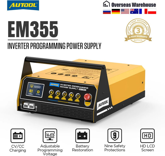 AUTOOL EM355 Programmierbare Stromversorgung und Spannungsregler für die Auto-ECU-Programmierung mit Schnelllade-Inverter und Transformator - Bild 1