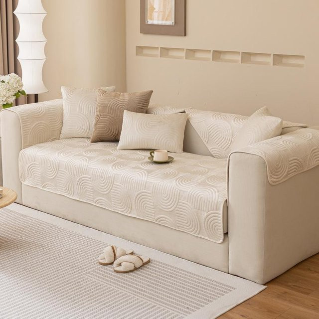 Super Six Rutschfestes gestepptes Sofa Kissen für alle Jahreszeiten, B/B: 70 x 70 cm - Bild 1
