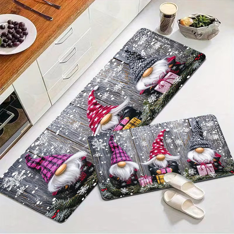 VIKAMA 3er-Set Weihnachtsteppiche und weiche Fußmatten für Küche, Wohnzimmer und Schlafzimmer - Bild 2