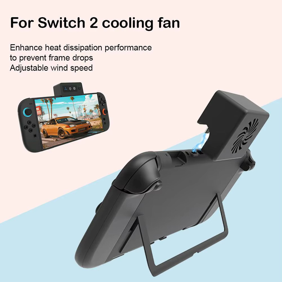 Docking Station Konsole mit Kühlungsfunktion und 2 Lüftern für Nintendo Switch in Schwarz - Bild 2