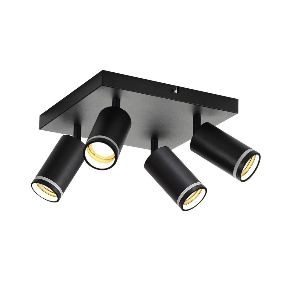NETTLIFE Deckenstrahler aus Metall in Schwarz, verstellbar mit GU10 LED-Leuchtmittel, modern und warmweiß - Bild 2