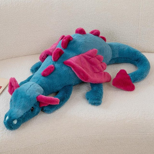Bai Fen Bai Toys Cartoon Fliegender Drache Plüschtier, Blau Grün Weiß Rosa, ab 14 Jahren - Bild 1