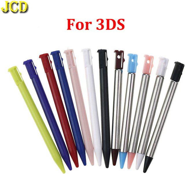 Jcd 10er Set Metall Stylus Touch Pen kurz und verstellbar in Pink für 3DS und DS - Bild 1