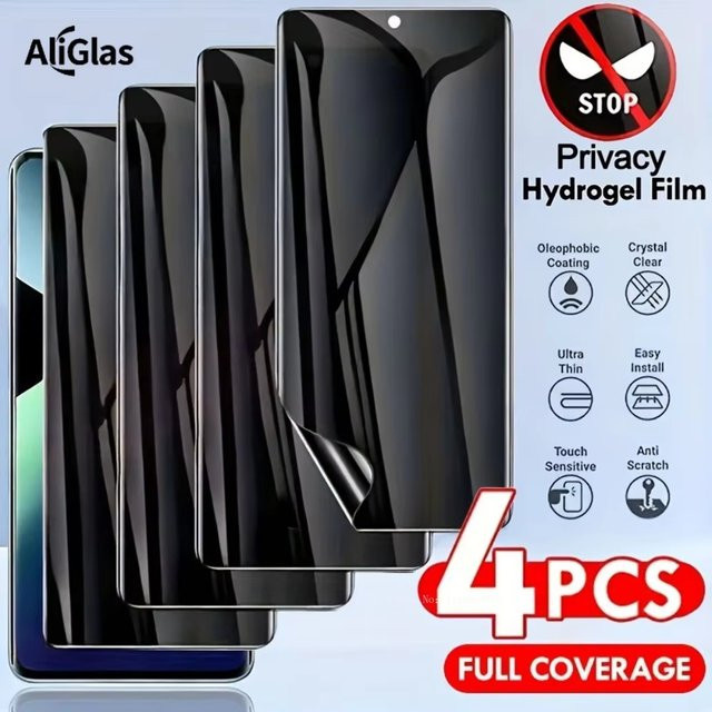 Anti-Spy Hydrogel-Displayschutzfolie für Samsung Galaxy S25 Ultra S26 Ultra S24 S23 FE S22 und weitere Modelle, Privatsphäre-Schutzfolie im Set von 1-4 Stück - Bild 1