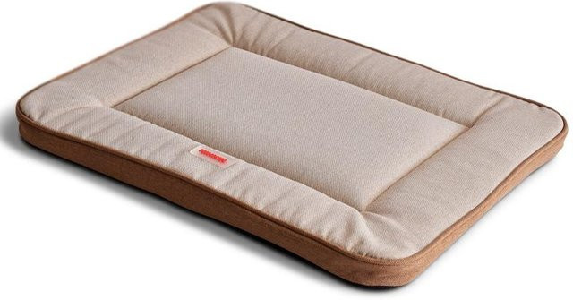 Four Seasons Pet Supplies Hundematte aus Baumwolle und Leinen in Beige, faltbares Hundebett für Hunde und Katzen, Größe S - Bild 1