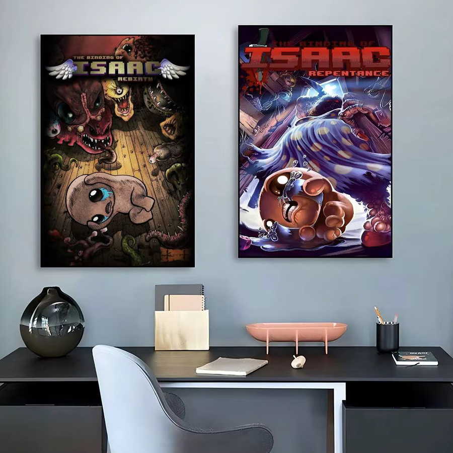 Vintage Wandkunst Poster The Binding of Isaac im Retro-Stil, Mehrfarbig, Rechteckig - Bild 3