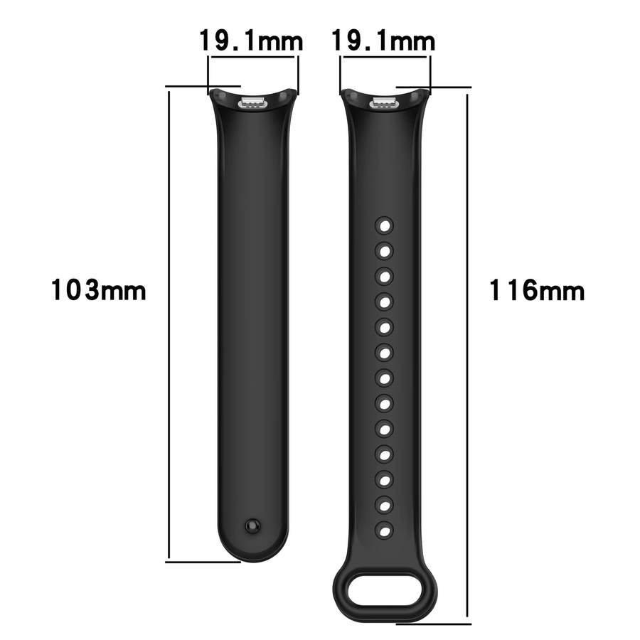 Xiaomi Silikonarmband in Schwarz als Ersatzband und Zubehör für Mi Band 8, Mi Band 9 und Mi Band 10 - Bild 6