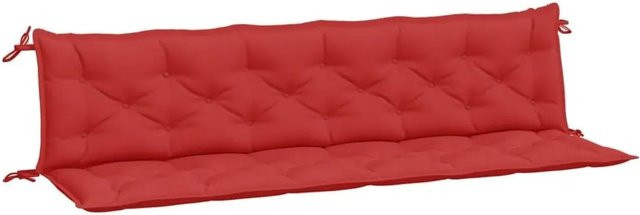 vidaXL Gartenbank-Auflagen 2er-Set Rot aus wasserabweisendem Polyester, B/T/H: 200 x 50 x 7 cm - Bild 1