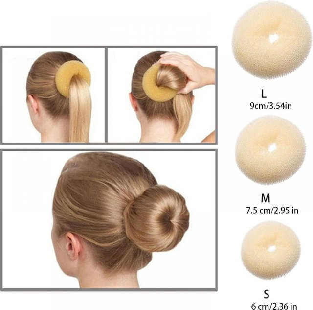 Haar Donut Haar Brötchen Maker, Schaumstoff Haar Styling Werkzeuge - Bild 1