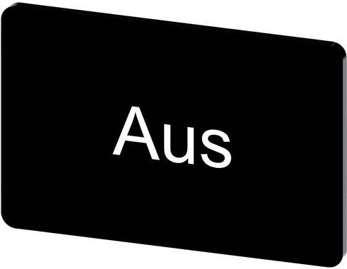 Siemens Bezeichnungsschild 3SU1900-0AD16-0AC0 aus Kunststoff in Schwarz und Weiß, 10 Stück - Bild 1