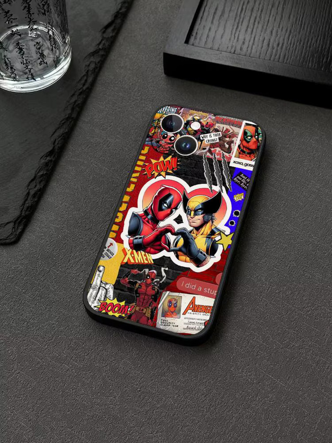 Handyhülle Deadpool und Wolverine für iPhone 15 Pro Max 14 Pro 13 Mini 12 11 X XR XS SE 16 Plus multicolor - Bild 7