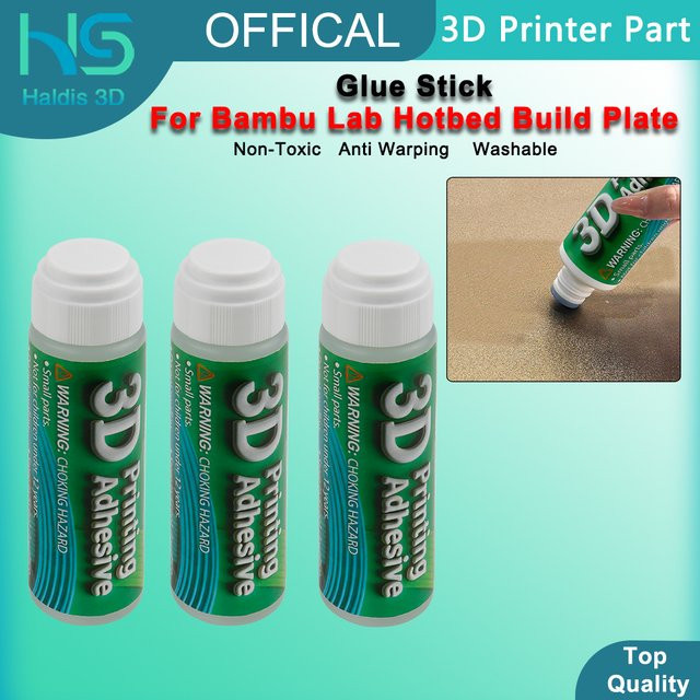 Bambu Lab Stick Kleber für 3D-Drucker Hotbed Bauplatten, ungiftiges und waschbares Spray gegen Warping, 60 ml - Bild 1