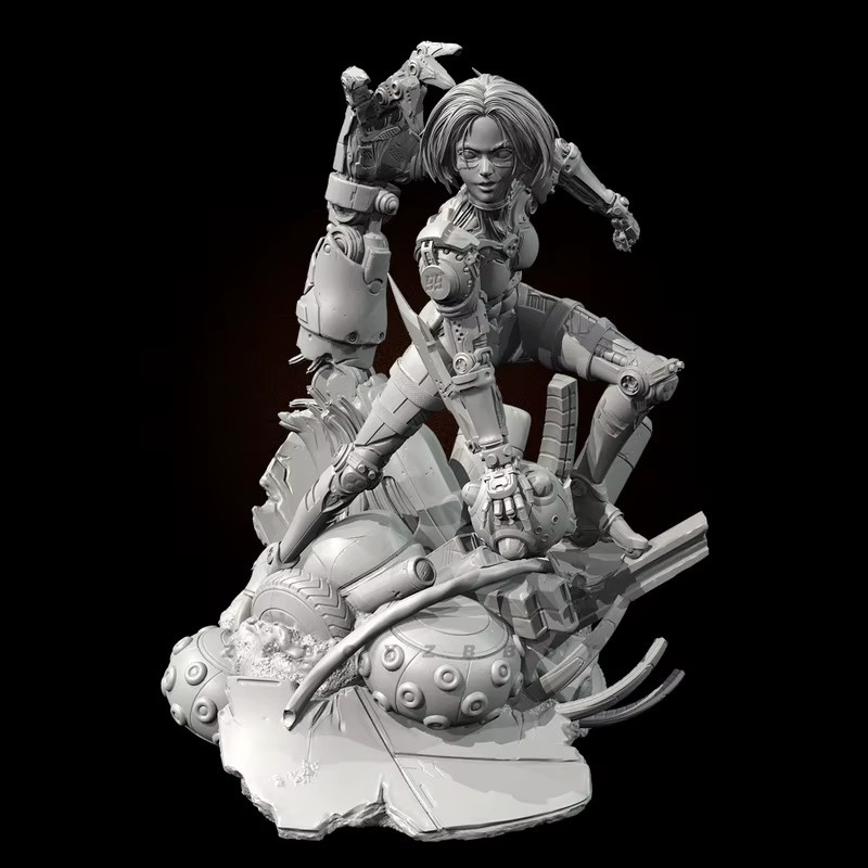 Novivis Maschine Mädchen Gk Micro Miniatur, 3d Gedruckt, unmontiert und unbemalt Kit - Bild 2