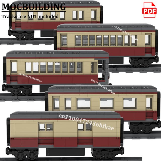 MOCBUILDING Passagier Zug Auto Blöcke, Fahrzeuge, Bunt / Mehrfarbig - Bild 1