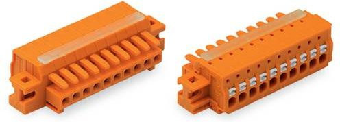 WAGO 2734-220/027-000 Federleiste in Orange, 25 Stück - Bild 1