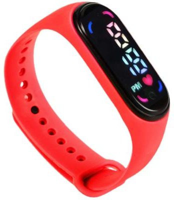 caicaichen Kinder-Armbanduhr, Digitaluhr, rot, Silikon, 5 ATM - Bild 1