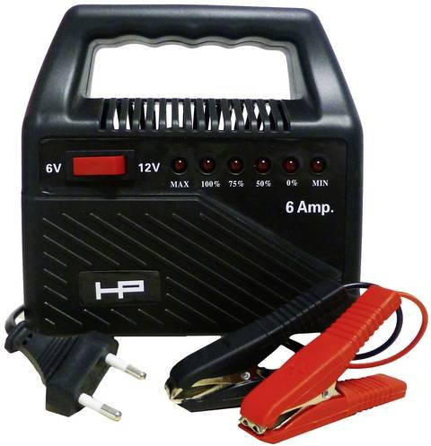 HP Autozubehör 20502 Kfz-Ladegerät 6 V, 12 V mit 4 A in Schwarz - Bild 1
