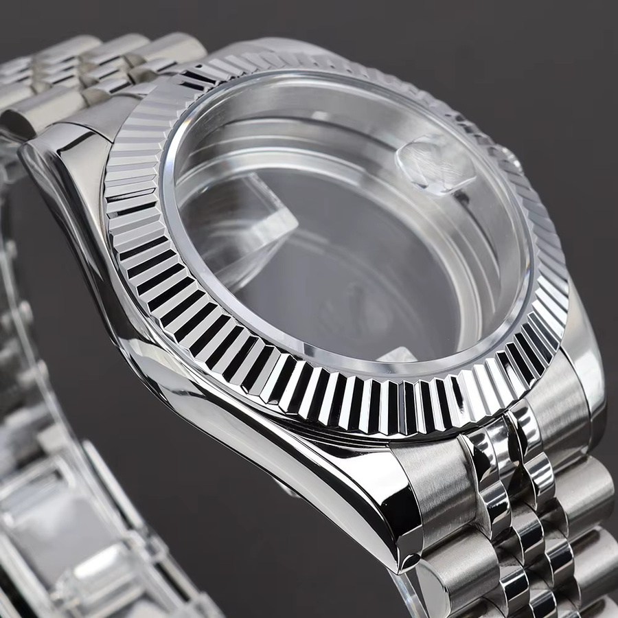 Uhrengehäuse Edelstahl, Saphirglas, 36mm/39mm, Silber - Bild 3