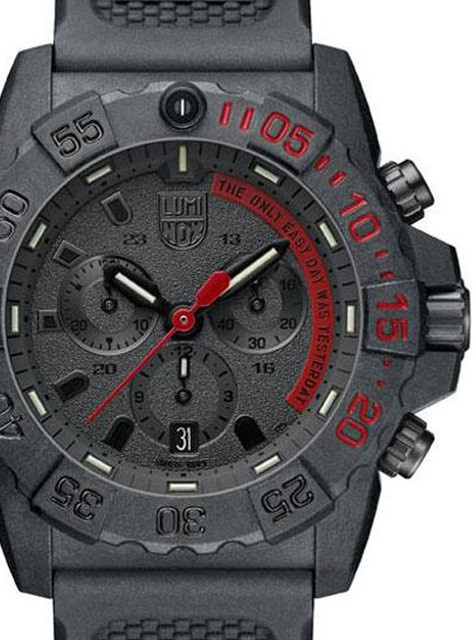 Luminox Chronograph, Quarz, Kunststoff, 45 mm, Silikon, Schwarz, Herren - Bild 1