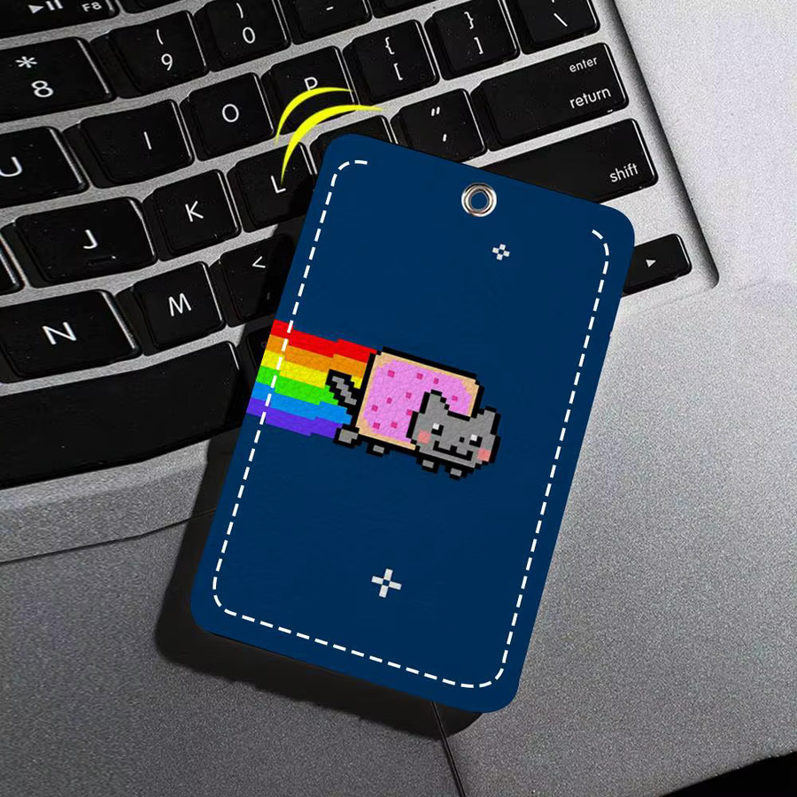 Schlüsselanhänger N-nyan Cat, Leder, Kartenetui - Bild 5
