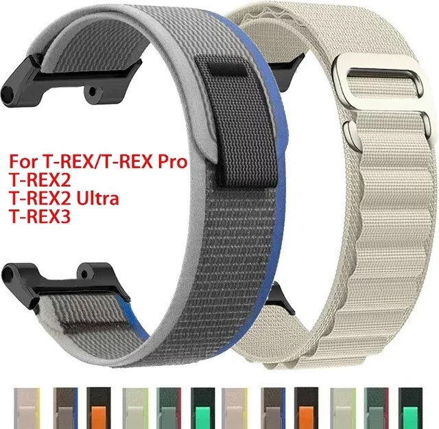 OAKCHARM Uhrenarmband Nylon, Schwarz, Amazfit T-REX 3/2/T-Rex/T Rex Pro 2 - Bild 1