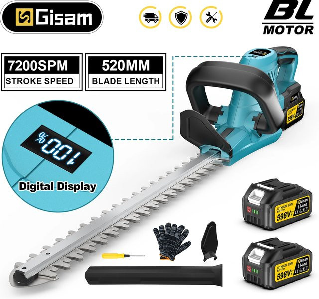 Gisam Akku-Heckenschere 2000W mit 7200SPM für Makita LXT 18V Akku zur Gartenpflege - Bild 1